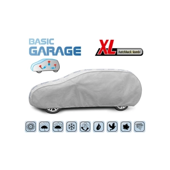Wodoodporny nieprzemakalny pokrowiec plandeka na samochód Basic Garage XL (Hatchback/Kombi) 455-485 cm